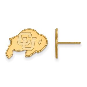 14k Gold Plated Silver University of Colorado SM Post Earrings